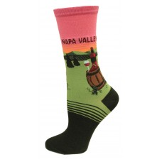 HotSox Mens Napa Valley Socks, Pink, 1 Pair, Mens Shoe 6-12.5