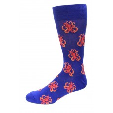 HotSox Octopus Socks, Dark Blue, 1 Pair, Men Shoe 6-12.5