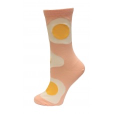 HOTSOX Womens Crew Socks Egg 1 Pair, Pale Red, Womens 4-10 Shoe