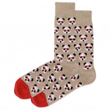 HotSox Smart Panda Socks, Hemp Heather, 1 Pair, Men Shoe 6-12.5