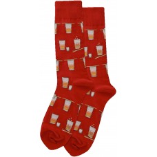 HotSox Sake Bomb Socks, Red, 1 Pair, Men Shoe 6-12.5