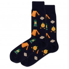 HotSox Camping Socks, Navy, 1 Pair, Men Shoe 6-12.5