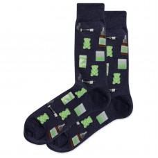 HotSox Weed Socks, Denim Heather, 1 Pair, Men Shoe 6-12.5