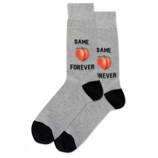 HotSox Same Peach Forever Socks, Grey Heather, 1 Pair, Men Shoe 6-12.5