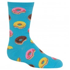 HotSox Donuts Kids Socks, Aqua, 1 Pair, Large/X-Large