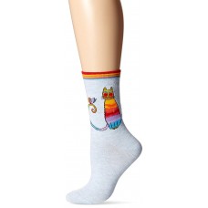 K. Bell Kit Kat Socks, Light Chambray, Sock Size 9-11/Shoe Size 4-10, 1 Pair