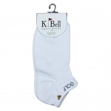 K. Bell Love Golf Socks, White, Sock Size 9-11/Shoe Size 4-10, 1 Pair