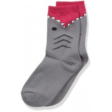 K. Bell Boy's Shark, Charcoal, Sock Size 7.5-9/Shoe Size 11-4, 1 Pair