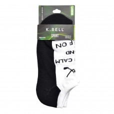 K. Bell Keep Calm & Golf On Socks, Black, Sock Size 9-11/Shoe Size 4-10, 1 Pair