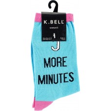 K. Bell 5 More Minutes Crew Socks, Turquoise, Sock Size 9-11/Shoe Size 4-10, 1 Pair