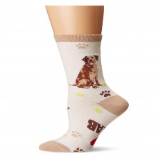 K. Bell Labrador Crew Socks, Oatmeal, Sock Size 9-11/Shoe Size 4-10, 1 Pair