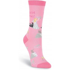 K. Bell I Got One! Crew, Pink, Womens Sock Size 9-11/Shoe Size 4-10, 1 Pair