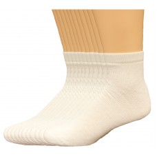 Lee Men's Full Cushioned Quarter Socks 11 Pair, White, Men's 6-12
