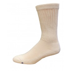 Medipeds Coolmax Cotton Half Cushion Crew Socks 2 Pair, White, W7-10
