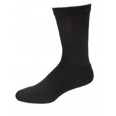 Medipeds Coolmax Cotton Half Cushion Crew Socks 2 Pair, Black, M9-12