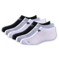 NB Kids No Show Socks, Large, Ast2, 6 Pair