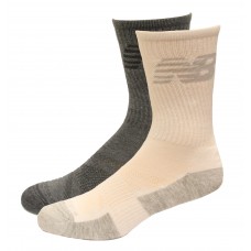 New Balance Crew Socks, Grey Multi, (S) Ladies 4-6, 6 Pair