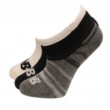 New Balance Liner Socks, Black Multi, (M) Ladies 6-10/Mens 6-8.5, 6 Pair