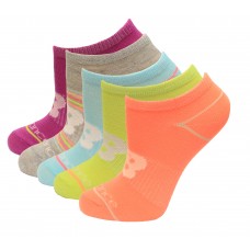 New Balance No Show Socks, Assort, (S) Ladies 4-6, 6 Pair