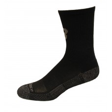 New Balance Cooling Cushion Performance Crew Socks, Black, (M) Ladies 6-10/Mens 6-8.5, 2 Pair