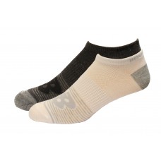 New Balance No Show Flatknit Socks, Black Multi, (M) Ladies 6-10/Mens 6-8.5, 3 Pair