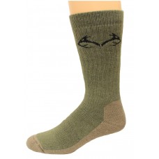 RealTree Outdoorsman Crew Socks, 1 Pair, X-Large (M 12-16), Olive