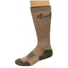 RealTree Merino Tall Boot Socks, 1 Pair, Medium (M 4-9), Tan/Olive