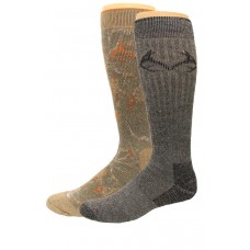 RealTree Men's Camo Wool Blend Crew Socks, 2 Pair, Large (M 9-13), Taupe Camo
