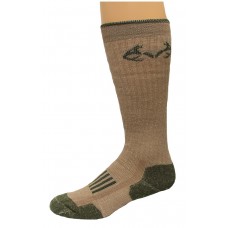 RealTree Merino Tall Boot Socks, 1 Pair, Large (M 9-13), Tan/Olive