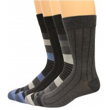 Rockport Men's Crew Socks 4 Pair, Dark Assort, Men's 8-12