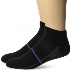 Top Flite Half Cushion Low Cut Socks, Black, (L) W 9-12 / M 9-13, 2 Pair