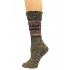 Wise Blend Aztec Crew Socks, 1 Pair, Black, Medium, Shoe Size W 6-9