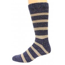 Wise Blend Men's Rugby Crew Socks, 1 Pair, Navy, Medium, Shoe Size M 9-13