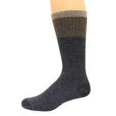 Wise Blend Men's Block Crew Socks, 1 Pair, Denim, Medium, Shoe Size M 9-13