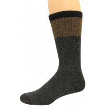 Wise Blend Men's Block Crew Socks, 1 Pair, Charcoal, Medium, Shoe Size M 9-13