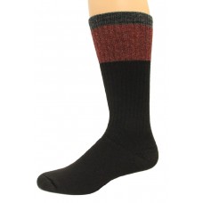 Wise Blend Men's Block Crew Socks, 1 Pair, Black, Medium, Shoe Size M 9-13