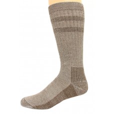 Wise Blend Men's Double Stripe Crew Socks, 1 Pair, Brown, Medium, Shoe Size M 9-13