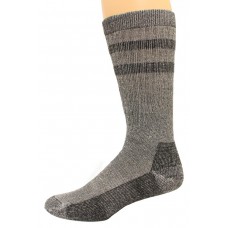 Wise Blend Men's Double Stripe Crew Socks, 1 Pair, Blk/Burg, Medium, Shoe Size M 9-13