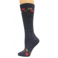 Wise Blend Daisy Knee High Socks, 1 Pair, Denim, Medium, Shoe Size W 6-9