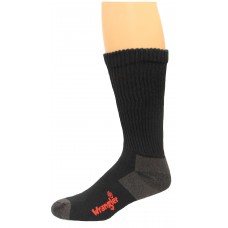 Riggs by Wrangler Cotton Non-Binding Boot Sock 2 Pack, Black, M 8.5-10.5